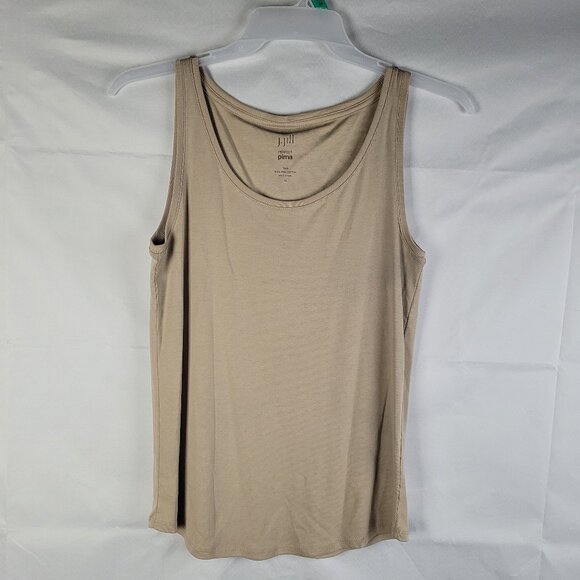 J. Jill Tops - J Jill Pure Pima Tank Top Women's M  Oatmeal Pima Cotton Basic Classic Casual